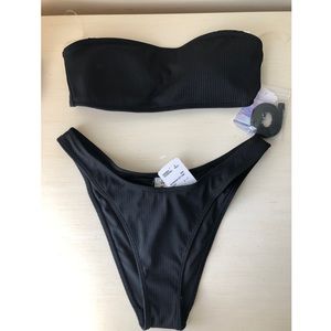 brand new forever 21 black bathing suit set